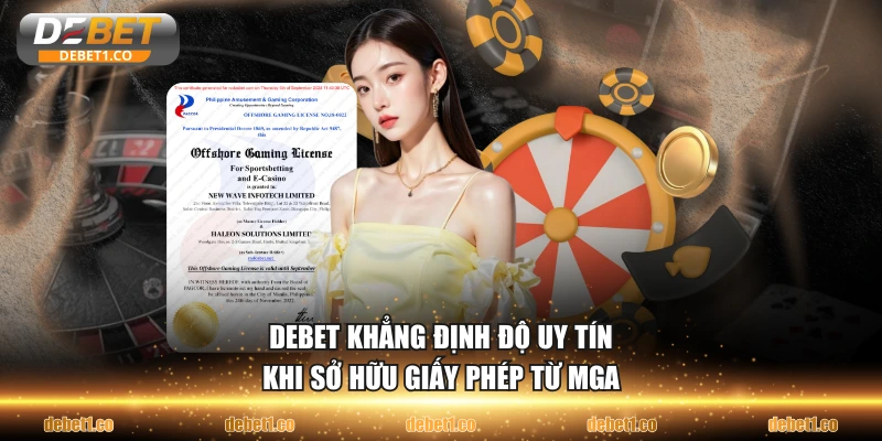 DEBET khẳng định độ uy tín khi sở hữu giấy phép từ MGA